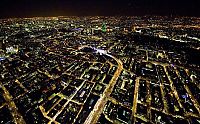 World & Travel: Bird's-eye view of London at night, United Kingdom