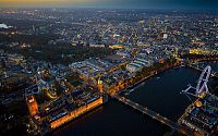 Trek.Today search results: Bird's-eye view of London at night, United Kingdom