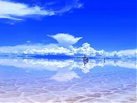 World & Travel: Plains of the Altiplano, Bolivia, Spanish Salar de Uyuni mirror