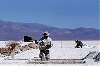 World & Travel: Extraction of salt somewhere, South America