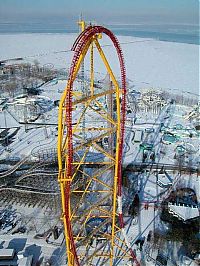 World & Travel: Frightful roller coaster attraction, New Ohio, United States