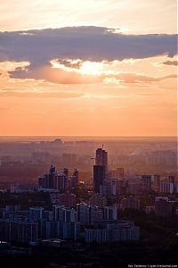 World & Travel: Moscow from the roof of City Capital, Russia