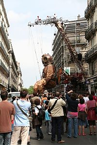 Trek.Today search results: Gigantic stage with huge puppets, Nantes, France