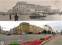 World & Travel: History: then and now, Moscow, Russia