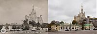 World & Travel: History: then and now, Moscow, Russia