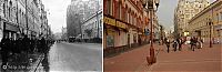 World & Travel: History: then and now, Moscow, Russia