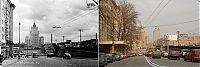 World & Travel: History: then and now, Moscow, Russia