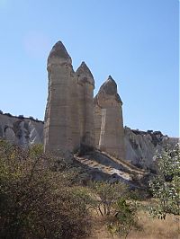 World & Travel: High phallic geology, Valley of Love (Valley Phallus), small town of Göreme, Cappadocia, Turkey