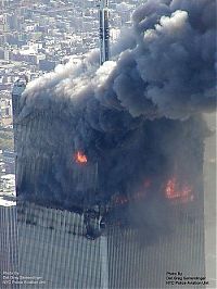 World & Travel: History: Collapse of the World Trade Center, September 11, 2001, Lower Manhattan, New York City, United States