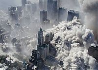 World & Travel: History: Collapse of the World Trade Center, September 11, 2001, Lower Manhattan, New York City, United States