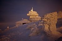 World & Travel: Meteorological station, Krkonoše Giant Mountains, Sněžka, Czech Republic
