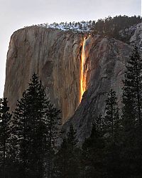 Trek.Today search results: Fiery Light, Horsetail Falls, Yosemite, California, United States