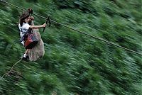 Trek.Today search results: Old pulley system over the abyss, Rio Negro, Colombia