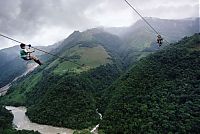 Trek.Today search results: Old pulley system over the abyss, Rio Negro, Colombia