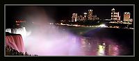 World & Travel: Night view of Niagara Falls, Canada, United States