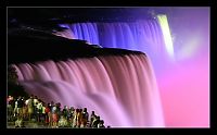 World & Travel: Night view of Niagara Falls, Canada, United States