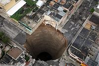 World & Travel: Agatha causes massive sinkhole‎, Guatemala City, Republic of Guatemala