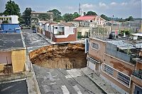 World & Travel: Agatha causes massive sinkhole‎, Guatemala City, Republic of Guatemala