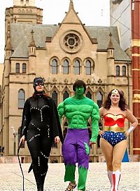 World & Travel: Super hero world record attempt, Federation Square in Melbourne, Australia