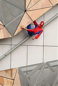 World & Travel: Super hero world record attempt, Federation Square in Melbourne, Australia