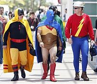 World & Travel: Super hero world record attempt, Federation Square in Melbourne, Australia