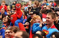 World & Travel: Super hero world record attempt, Federation Square in Melbourne, Australia