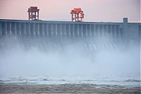 World & Travel: Three Gorges Dam control test, Yangtze River, Sandouping, China