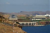 World & Travel: aerial view of airport runway