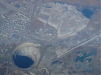 World & Travel: aerial view of airport runway