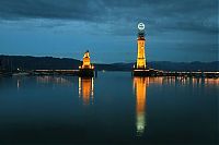World & Travel: Smiling lighthouse, Lindau, Germany