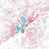 World & Travel: Race and ethnicity of US cities by Eric Fischer