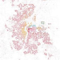 World & Travel: Race and ethnicity of US cities by Eric Fischer