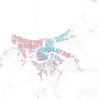 World & Travel: Race and ethnicity of US cities by Eric Fischer