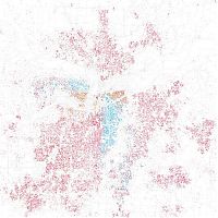 World & Travel: Race and ethnicity of US cities by Eric Fischer