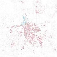 World & Travel: Race and ethnicity of US cities by Eric Fischer