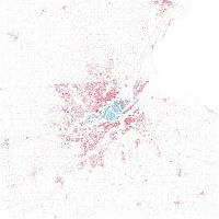 World & Travel: Race and ethnicity of US cities by Eric Fischer