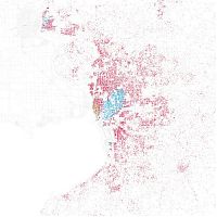 World & Travel: Race and ethnicity of US cities by Eric Fischer