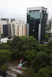 World & Travel: Fat Monkey statue, Sao Paulo, Brazil