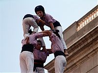 World & Travel: Castell, human tower, Catalonia, Spain