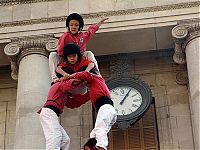 World & Travel: Castell, human tower, Catalonia, Spain