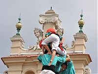 World & Travel: Castell, human tower, Catalonia, Spain