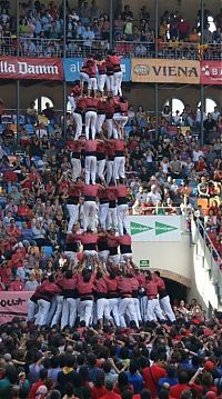 World & Travel: Castell, human tower, Catalonia, Spain