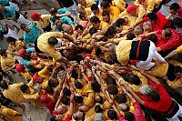 World & Travel: Castell, human tower, Catalonia, Spain