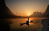 World & Travel: Lake landscape, China