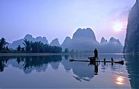 World & Travel: Lake landscape, China