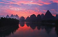 World & Travel: Lake landscape, China