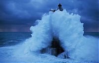 World & Travel: Lighthouse in the storm, France