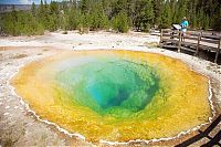 World & Travel: Morning glory spring, Yellowstone National Park, United States