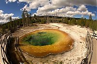 World & Travel: Morning glory spring, Yellowstone National Park, United States