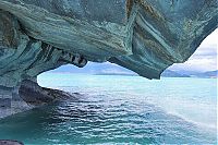 World & Travel: Marble caves, Lago General Carrera (Lago Buenos Aires), Patagonia, Chile, Argentina